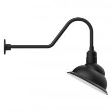 Montclair Light Works GNC122-41-L13 - 14" Emblem shade LED Gooseneck Wall mount, Black