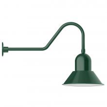  GNC124-42-B01-L13 - 14" Prima shade, LED Gooseneck Wall Mount, decorative canopy cover, Forest Green