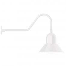  GNC124-44-B01-L13 - 14" Prima shade, LED Gooseneck Wall Mount, decorative canopy cover, White