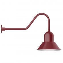  GNC124-55-L13 - 14" Prima shade, LED Gooseneck Wall mount, Barn Red