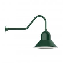  GNC125-42-L13 - 16" Prima shade, LED Gooseneck Wall Mount, Forest Green