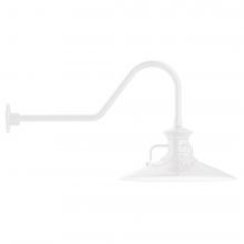 Montclair Light Works GNC143-44-L13 - 18" Homestead shade, LED Gooseneck Wall mount, White