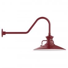 Montclair Light Works GNC143-55-L13 - 18" Homestead shade, LED Gooseneck Wall mount, Barn Red