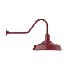  GNC186-55-L14 - 20" Warehouse shade, LED Gooseneck Wall Mount, Barn Red