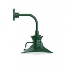  GNT142-42-L12 - 12" Homestead shade, LED Curved Arm Wall mount, Forest Green