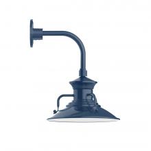  GNT142-50-L12 - 12" Homestead shade, LED Curved Arm Wall mount, Navy