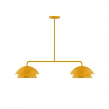 Montclair Light Works MSGX445-21-L12 - 2-Light Axis LED Linear Pendant, Bright Yellow