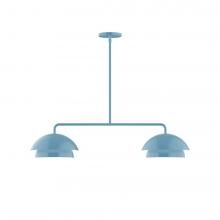 Montclair Light Works MSGX445-54-L12 - 2-Light Axis LED Linear Pendant, Light Blue