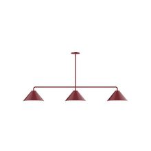 Montclair Light Works MSN422-55 - 3-Light Axis Linear Pendant (12" Axis pack)