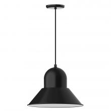  PEB125-41-L13 - 16" Prima shade, LED Pendant with black cord and canopy, Black