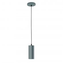 Montclair Light Works PEB418-40-C12-L10 - 3.5" J-Series shade, gray solid fabric cord with canopy, Slate Gray