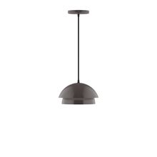  PEBX445-51-C21-L10 - 10" Nest LED Pendant, white cord with canopy, Architectural Bronze