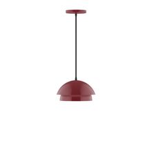  PEBX445-55-C21-L10 - 10" Nest LED Pendant, white cord with canopy, Barn Red