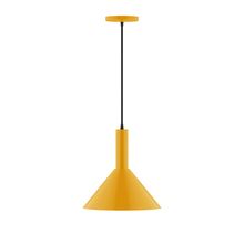  PEBX466-21-C21-L12 - 12" Stack Cone LED Pendant, white cord with canopy, Bright Yellow