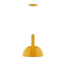  PEBX471-21-C21-L12 - 12" Stack Dome LED Pendant, white cord with canopy, Bright Yellow