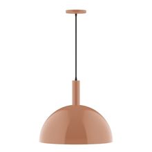  PEBX472-19-C20-L13 - 18" Stack Dome LED Pendant, white fabric cord with canopy, Terracotta