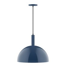  PEBX472-50-C21-L13 - 18" Stack Dome LED Pendant, white cord with canopy, Navy