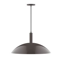  PEBX477-51-L14 - 24" Stack Half Dome LED Pendant, Architectural Bronze