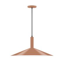  PEBX478-19-C21-L10 - 24" Stack Shallow Cone LED Pendant, white cord with canopy, Terracotta