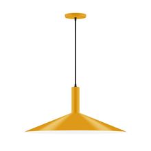  PEBX478-21-C21-L10 - 24" Stack Shallow Cone LED Pendant, white cord with canopy, Bright Yellow