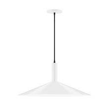  PEBX478-44-C21-L10 - 24" Stack Shallow Cone LED Pendant, white cord with canopy, White