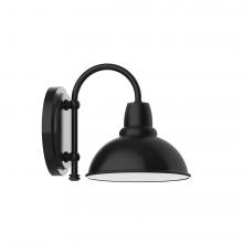  SCB105-41-L10 - 8" Cafe shade, wall mount sconce, Black