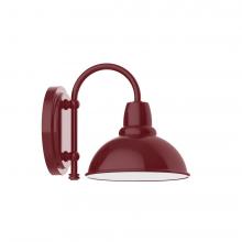  SCB105-55-L10 - 8" Cafe shade, wall mount sconce, Barn Red