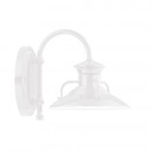  SCB140-44-L10 - 8" Homestead shade, wall mount sconce, White