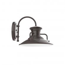  SCC142-51-G06 - 12" Homestead shade, wall mount sconce with Frosted Glass and guard, Architectural Bronze