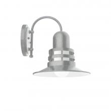  SCC148-49-G07 - 12" Atomic shade, wall mount sconce with frosted glass, Painted Galvanized