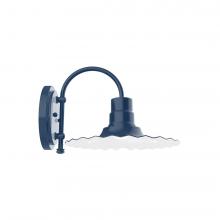  SCC158-50-G06 - 12" Radial shade, wall mount sconce with Frosted Glass and guard, Navy