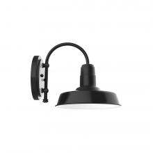  SCC181-41-W10 - 10" Warehouse shade wall mount sconce with wire grill, Black