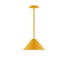  STG422-21-L12 - 12" Axis Cone LED Stem Hung Pendant, Bright Yellow