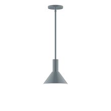  STGX451-40-L10 - 8" Stack Mini Cone LED Stem Hung Pendant, Slate Gray