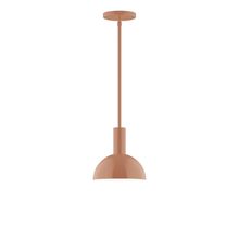  STGX456-19-L10 - 8" Stack Mini Dome LED Stem Hung Pendant, Terracotta