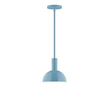  STGX456-54-L10 - 8" Stack Mini Dome LED Stem Hung Pendant, Light Blue