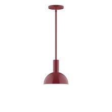  STGX456-55-L10 - 8" Stack Mini Dome LED Stem Hung Pendant, Barn Red