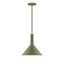  STGX466-22-L12 - 12" Stack Cone LED Stem Hung Pendant, Fern Green