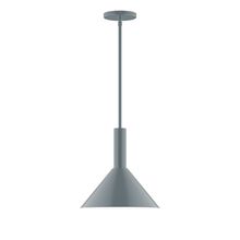  STGX466-40-L12 - 12" Stack Cone LED Stem Hung Pendant, Slate Gray