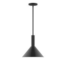  STGX466-41-L12 - 12" Stack Cone LED Stem Hung Pendant, Black