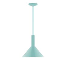  STGX466-48-L12 - 12" Stack Cone LED Stem Hung Pendant, Sea Green