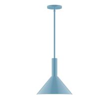  STGX466-54-L12 - 12" Stack Cone LED Stem Hung Pendant, Light Blue