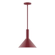  STGX466-55-L12 - 12" Stack Cone LED Stem Hung Pendant, Barn Red