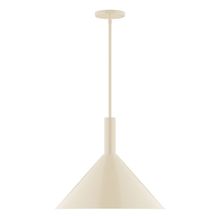  STGX467-16-L13 - 18" Stack Cone LED Stem Hung Pendant, Cream