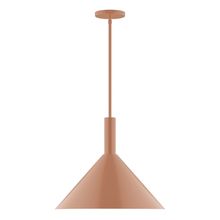  STGX467-19-L13 - 18" Stack Cone LED Stem Hung Pendant, Terracotta