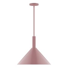  STGX467-20-L13 - 18" Stack Cone LED Stem Hung Pendant, Mauve