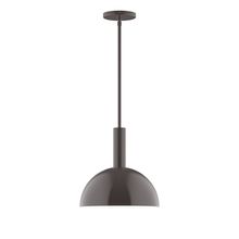  STGX471-51-L12 - 12" Stack Dome LED Stem Hung Pendant, Architectural Bronze