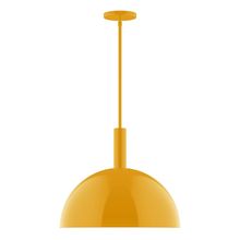  STGX472-21-L13 - 18" Stack Dome LED Stem Hung Pendant, Bright Yellow