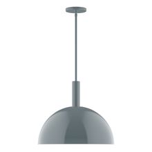  STGX472-40-L13 - 18" Stack Dome LED Stem Hung Pendant, Slate Gray