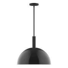  STGX472-41-L13 - 18" Stack Dome LED Stem Hung Pendant, Black